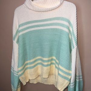 Crop turtle neck sweater